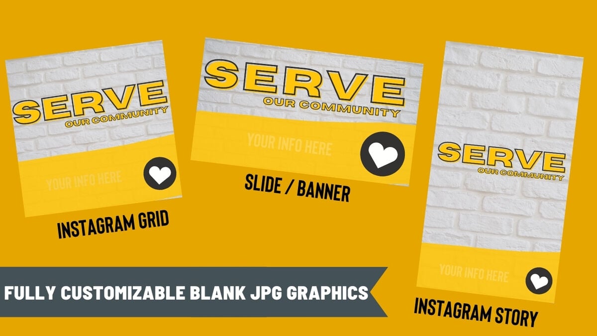 Serve Event Canva Graphics Kit image number null